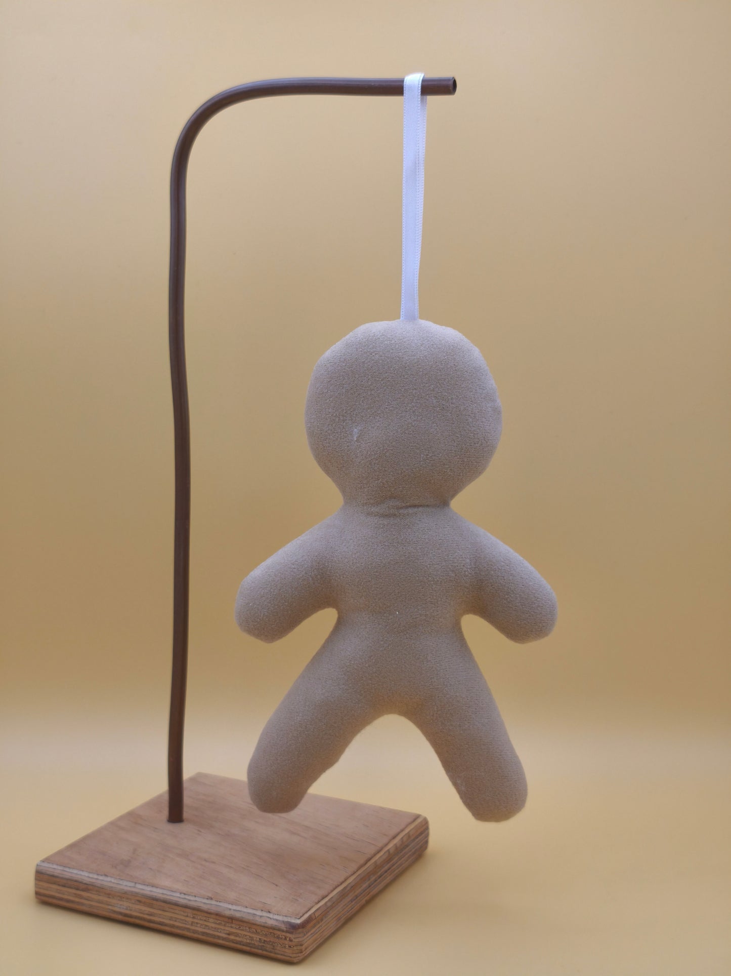 suspension pain d'épice tissu beige Noël artisanale fait main France