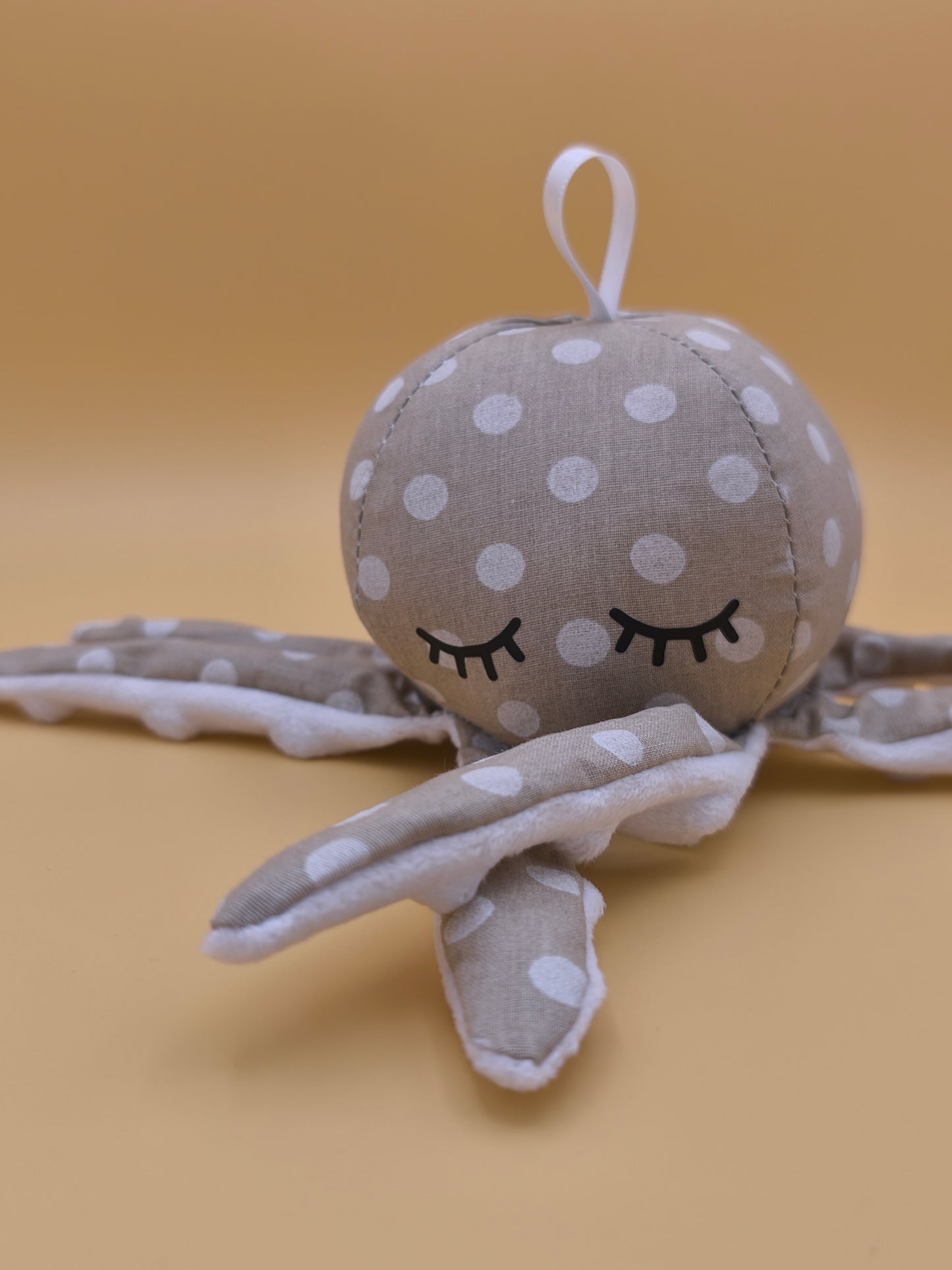 Mr Poulpe - pois beige