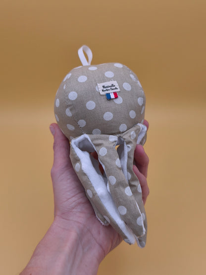 Mr Poulpe - pois beige