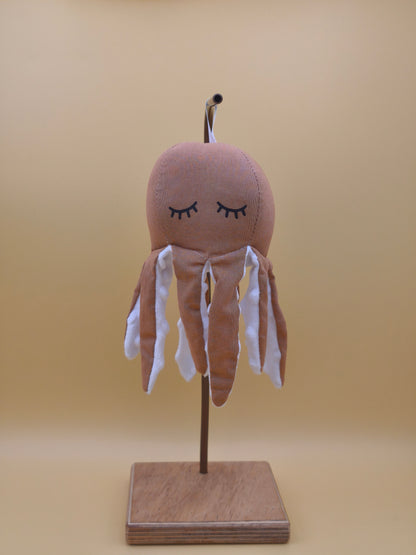 suspension poulpe tissu camel décoration marine artisanale faite main