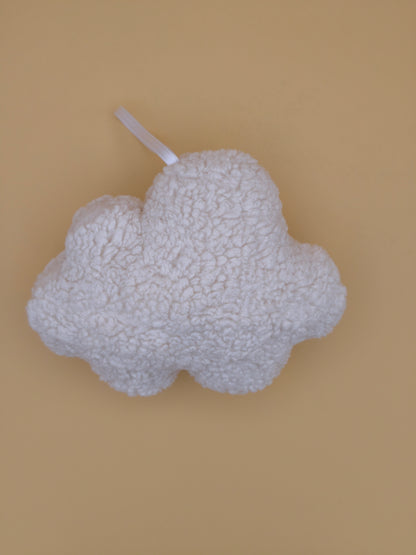 suspension nuage en tissu polaire doux décoration chambre bébé fait main France