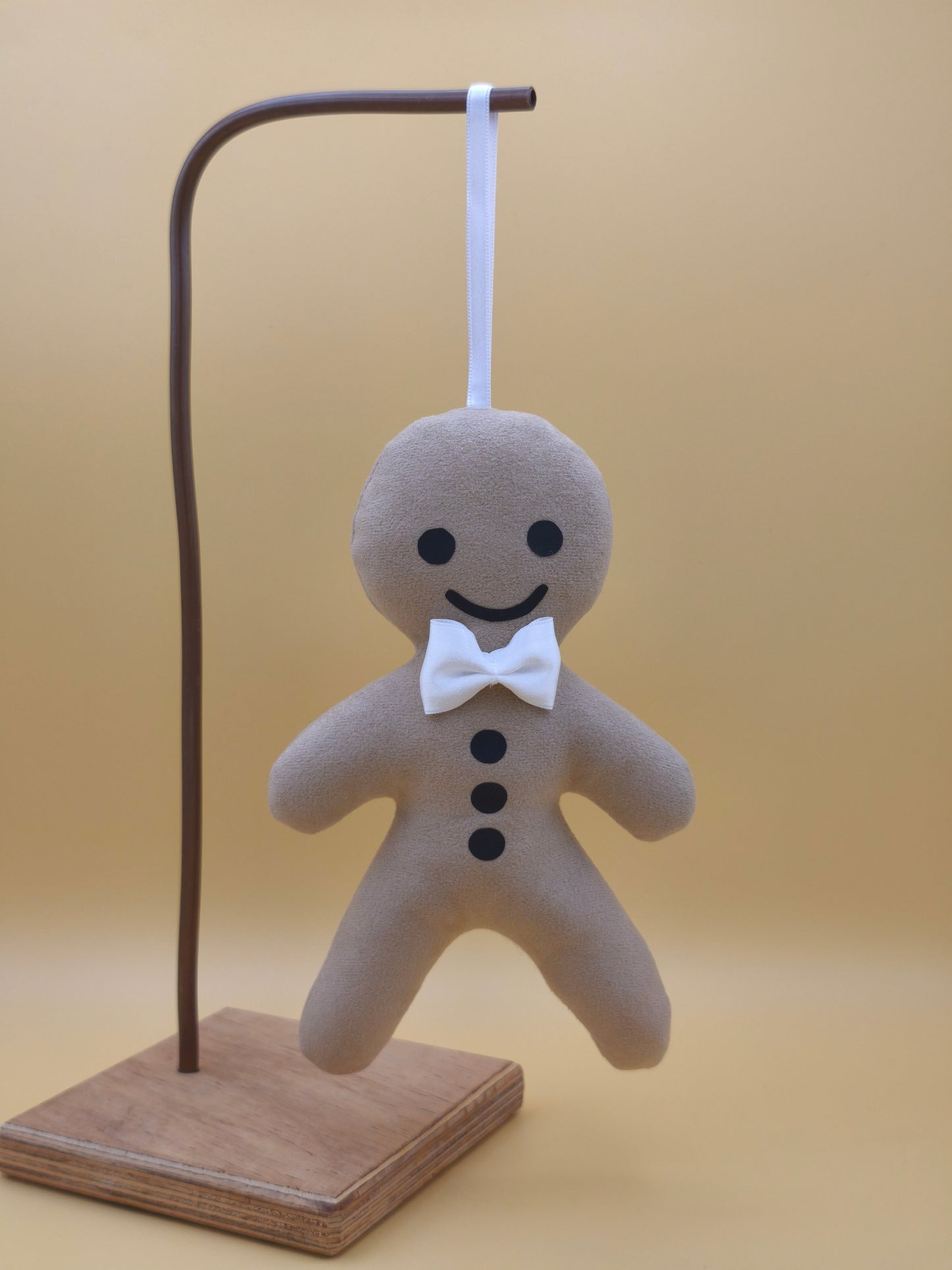 suspension pain d'épice tissu beige Noël artisanale fait main France