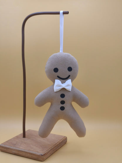 suspension pain d'épice tissu beige Noël artisanale fait main France