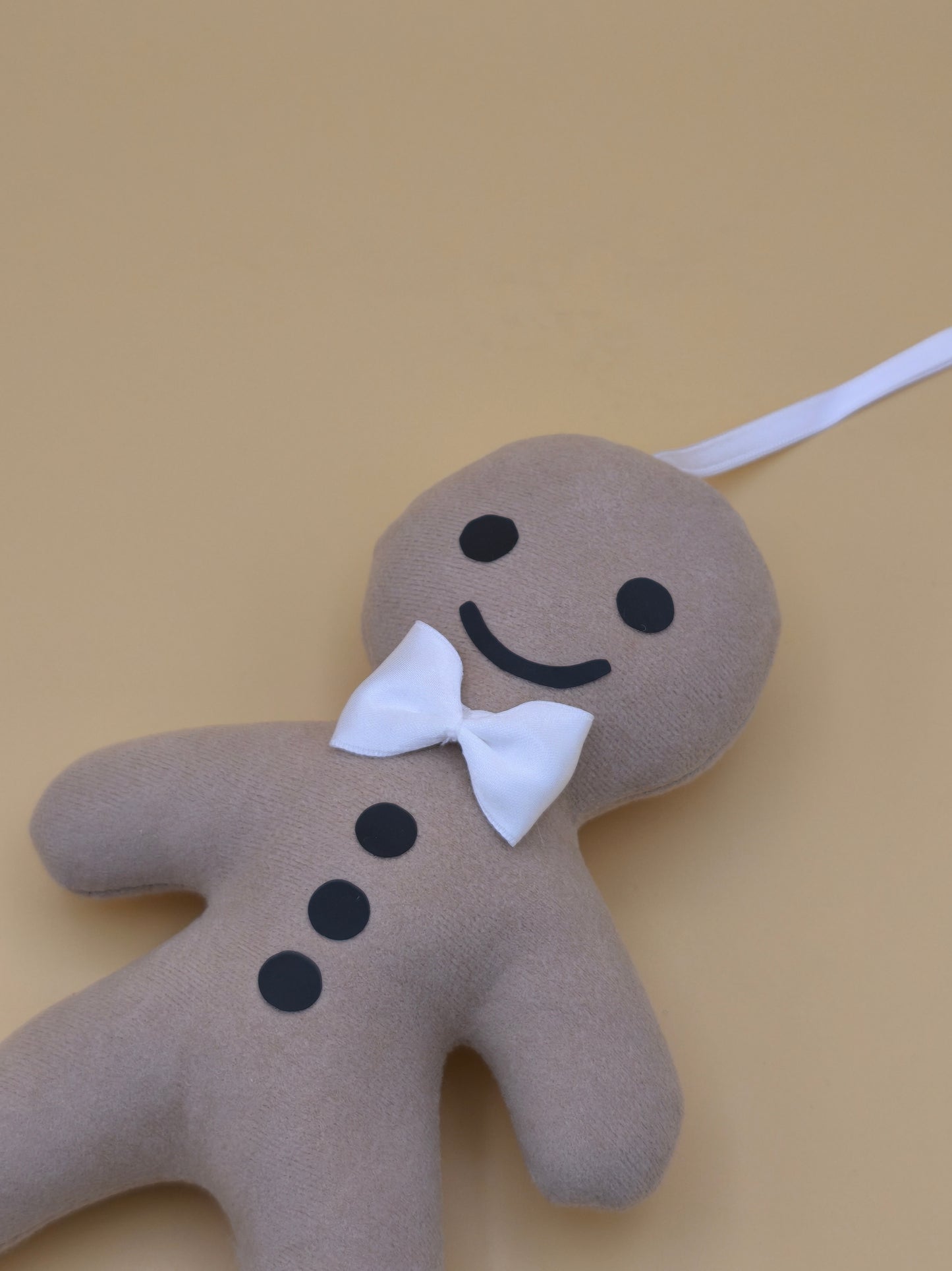 suspension pain d'épice tissu beige Noël artisanale fait main France