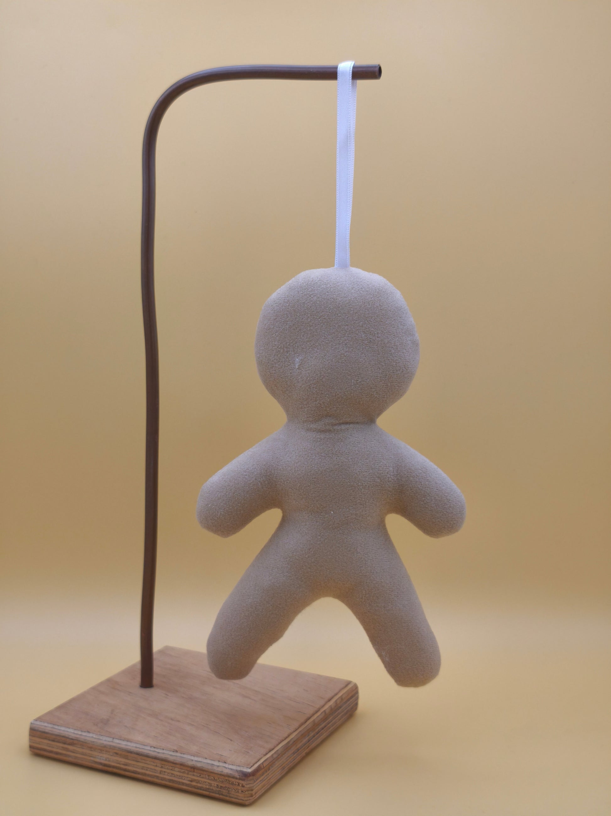 suspension pain d'épice tissu beige Noël artisanale fait main France