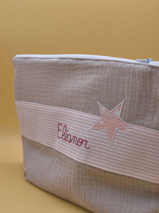 cadeau de naissance - trousse de toilette imperméable - pour parents et enfants - modèle personnalisable