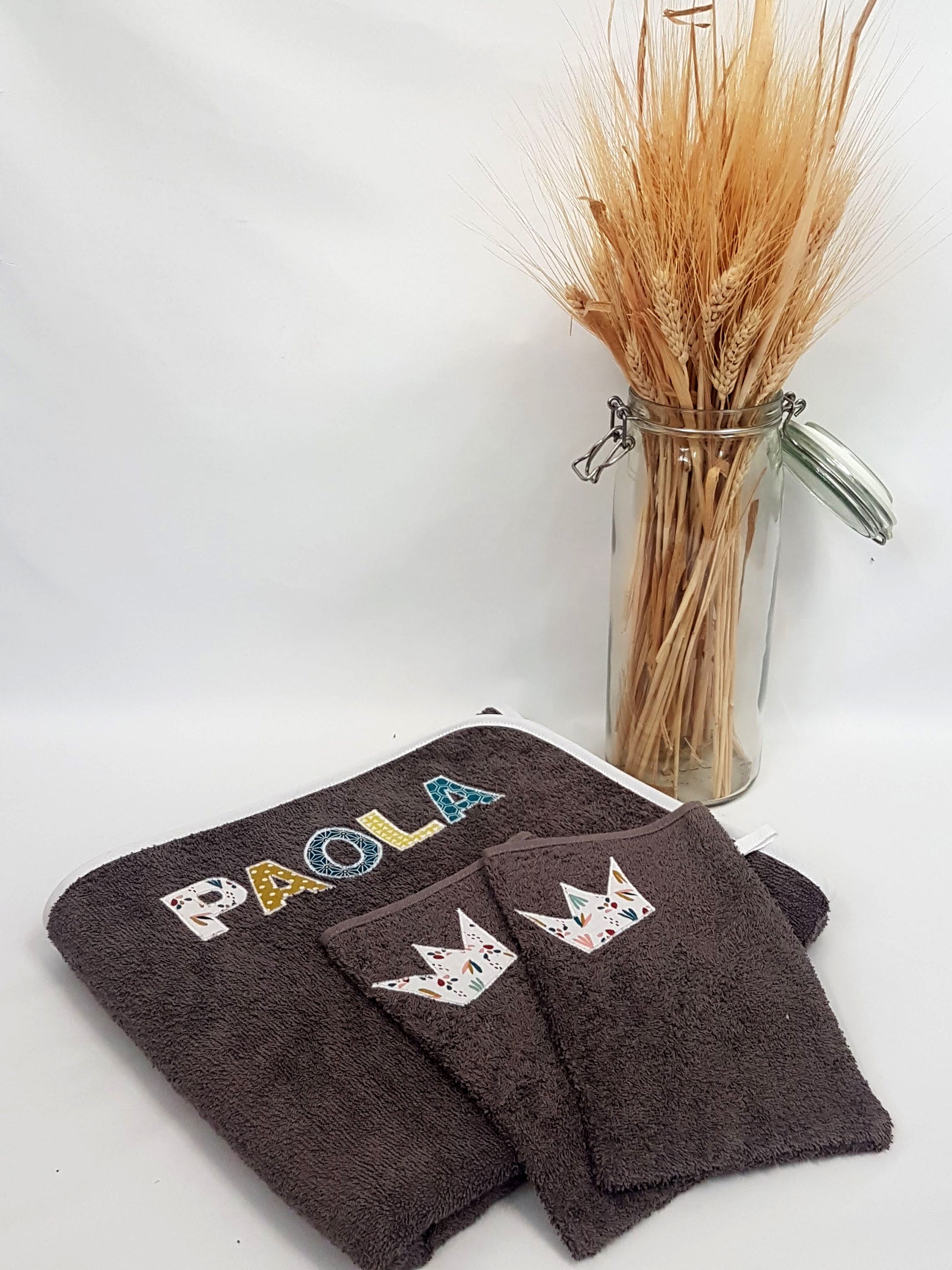 Idée cadeau de naissance pratique : coffret de bain bébé fait main en Provence, Marinette Machin Chouette