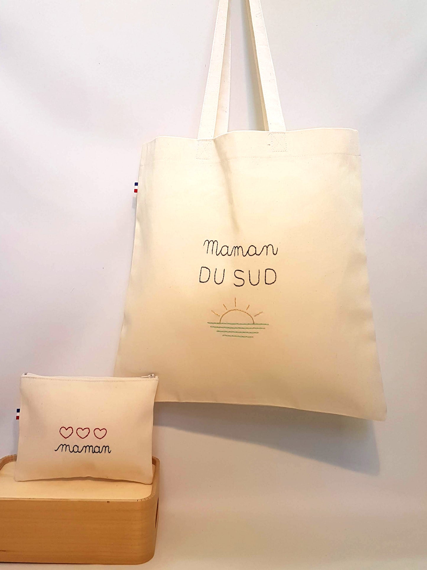 DUO pochette + Tote Bag - Fêtes des Mères - Marinette Machin Chouette