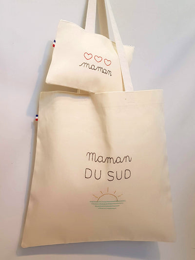 DUO pochette + Tote Bag - Fêtes des Mères - Marinette Machin Chouette