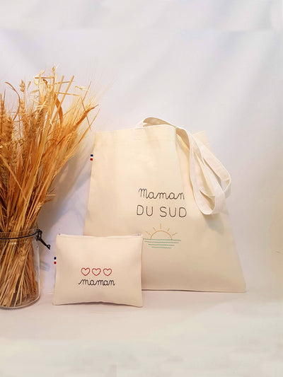 DUO pochette + Tote Bag - Fêtes des Mères - Marinette Machin Chouette