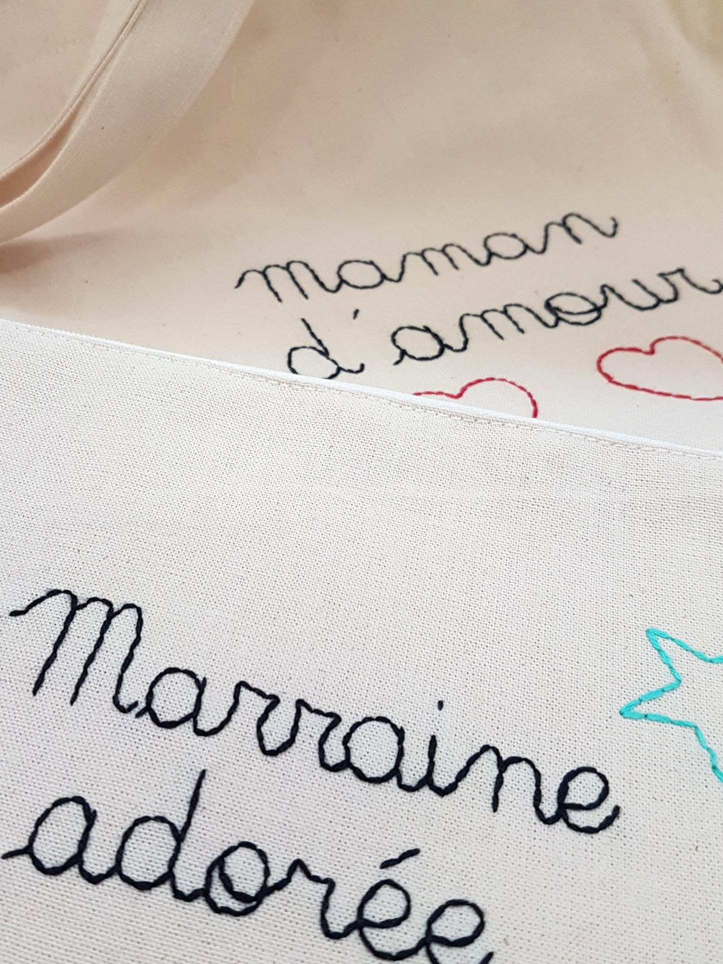 SUR COMMANDE - Pochette brodée