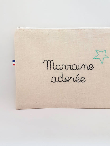 SUR COMMANDE - Pochette brodée