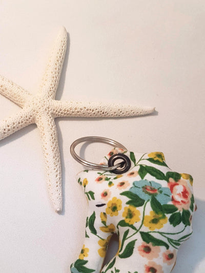 Porte clef Hippocampe "Fleuri"